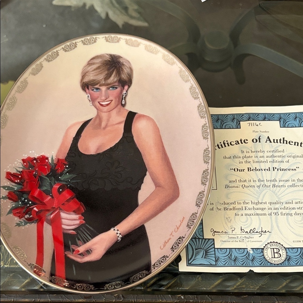 Princess Diana - Bradford Exchange - Our Beloved Princess collectors plate.